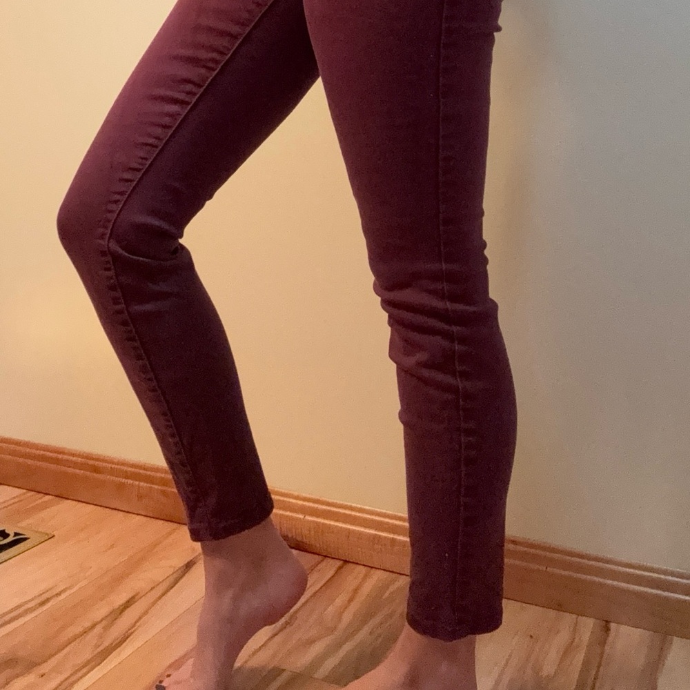 LC Lauren Conrad Burgundy Skinny Jeans